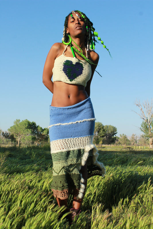 Crochet Earth Heart Tank