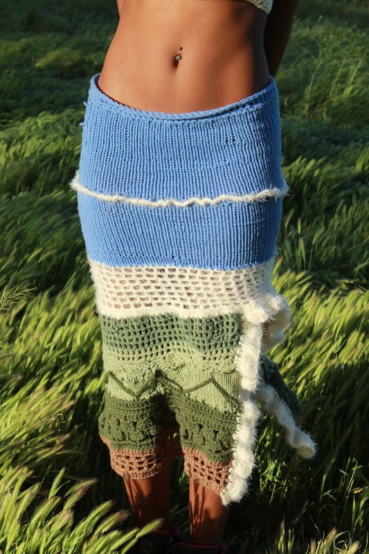 Crochet and Knit Freehand Maxi Skirt